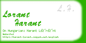 lorant harant business card